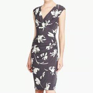 Ralph Lauren Sleeveless Ruched Crossover Midi Dress Floral 8